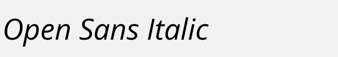 Open Sans Italic